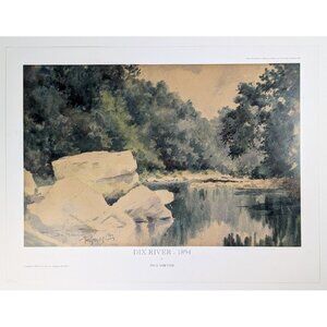 Paul Sawyier 1993 Limited Edition Numbered Print Dix River Kentucky Nature Art